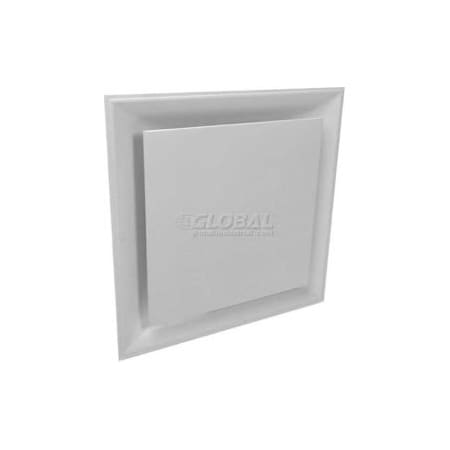 American Louver/Plasticade American Louver Stratus Plaque Diffuser With 12" Neck, White, STR-PQ-12W STR-PQ-12W